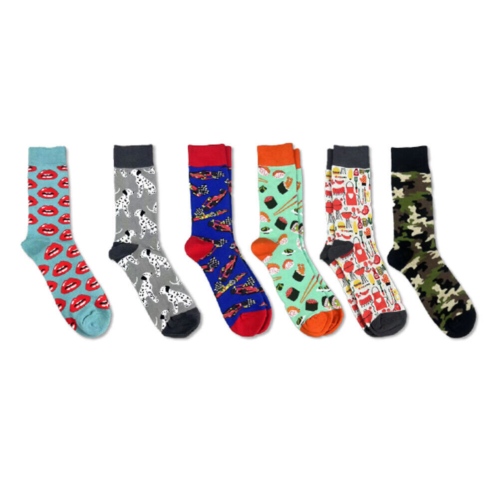 6PK Cosy Threads 24-Designs Fluffy Fuzzy Colorful Crew Socks Pair Assorted