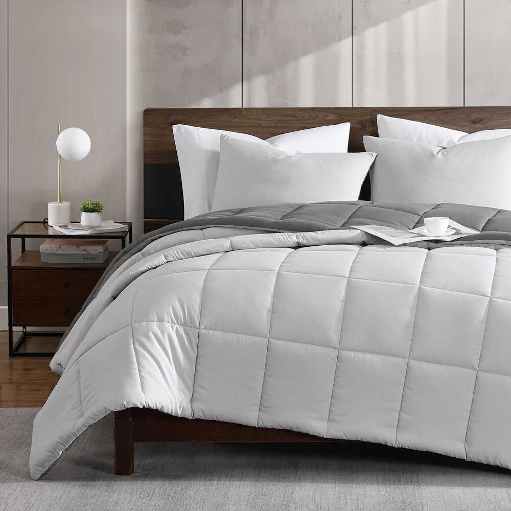 Kenneth Cole Solutions Polyester Comforter w/ Pillowcase Set Grey