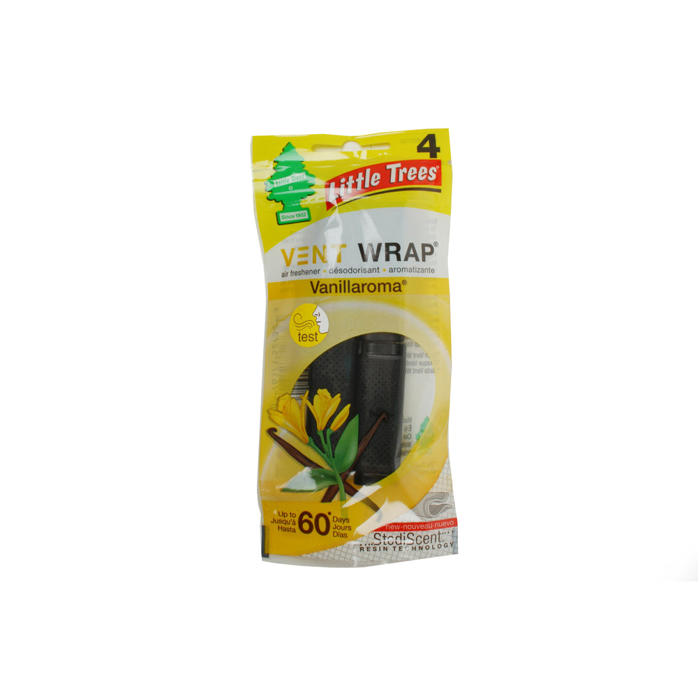 4PK Little Tree Vent Wrap Vanillaroma Car Scent Fragrance 4x12cm