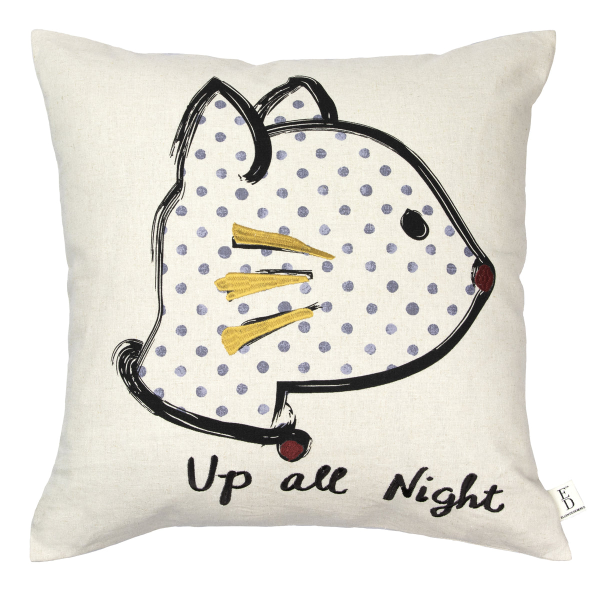 Ed By Ellen Degeneres Up All Night 45x45cm Cushion Natural