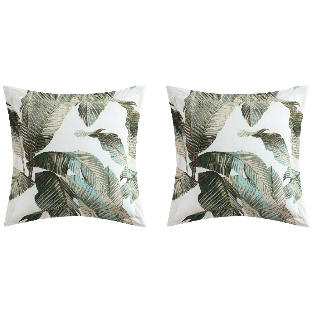 2PK Tommy Bahama 40x40cm Fiesta Palms Cushion Square Green
