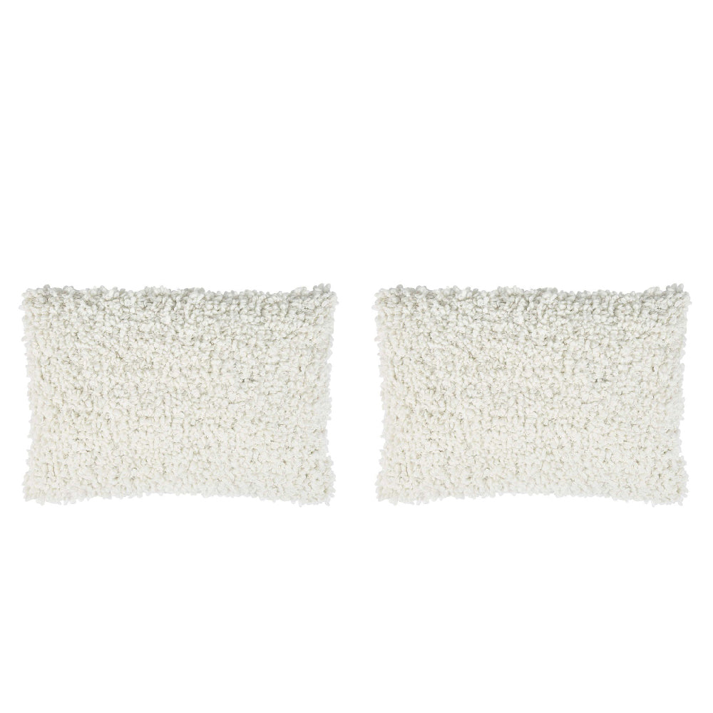 2PK Belle Abbey Cotton Cushion Cover 40x60cm Rectangle - Natural