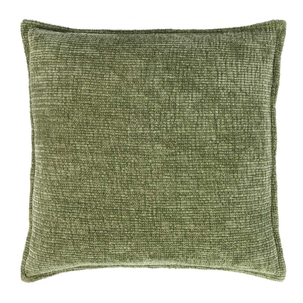 2PK Belle Perri Chenille Viscose Cushion Cover 50x50cm Square - Green