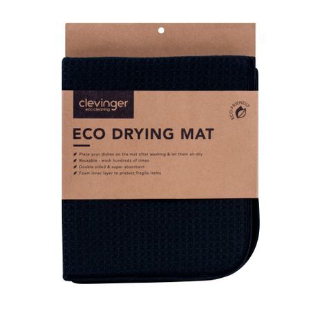 2PK Clevinger Microfibre Eco Dish Drying Mat 40x45cm Assorted