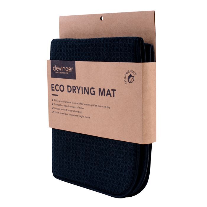 2PK Clevinger Microfibre Eco Dish Drying Mat 40x45cm Assorted