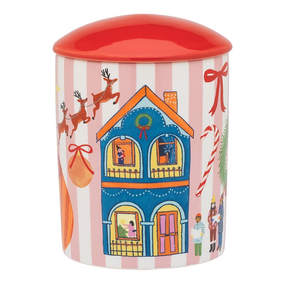 2PK Porto Night Before Ceramic Soy Wax Candle w/ Lid 70-80hrs 490g Mult