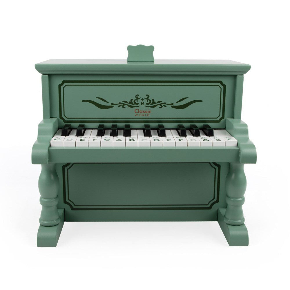 Classic World Children's Wooden Vintage Piano w/ 25 Keys 18M+ Green