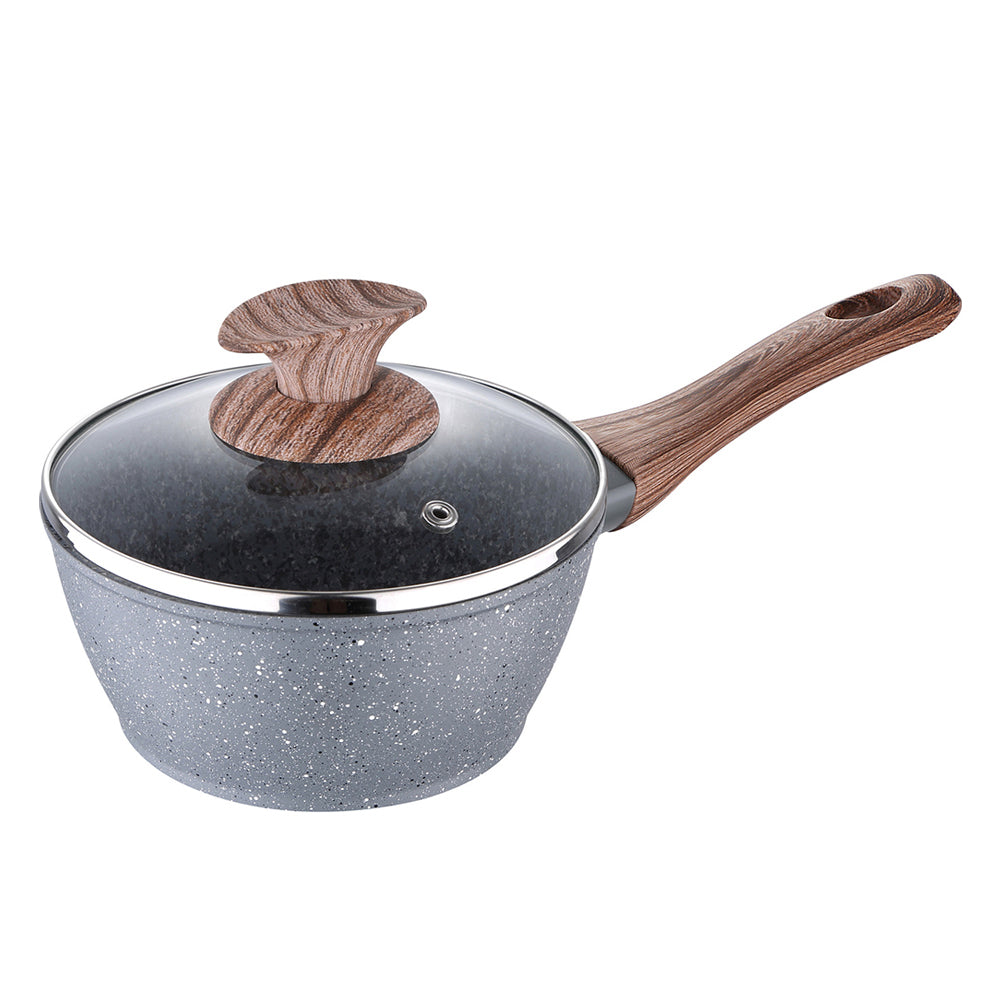 Bergner Granito 16cm Saucepan w/ Long Handle w/ Lid - Grey
