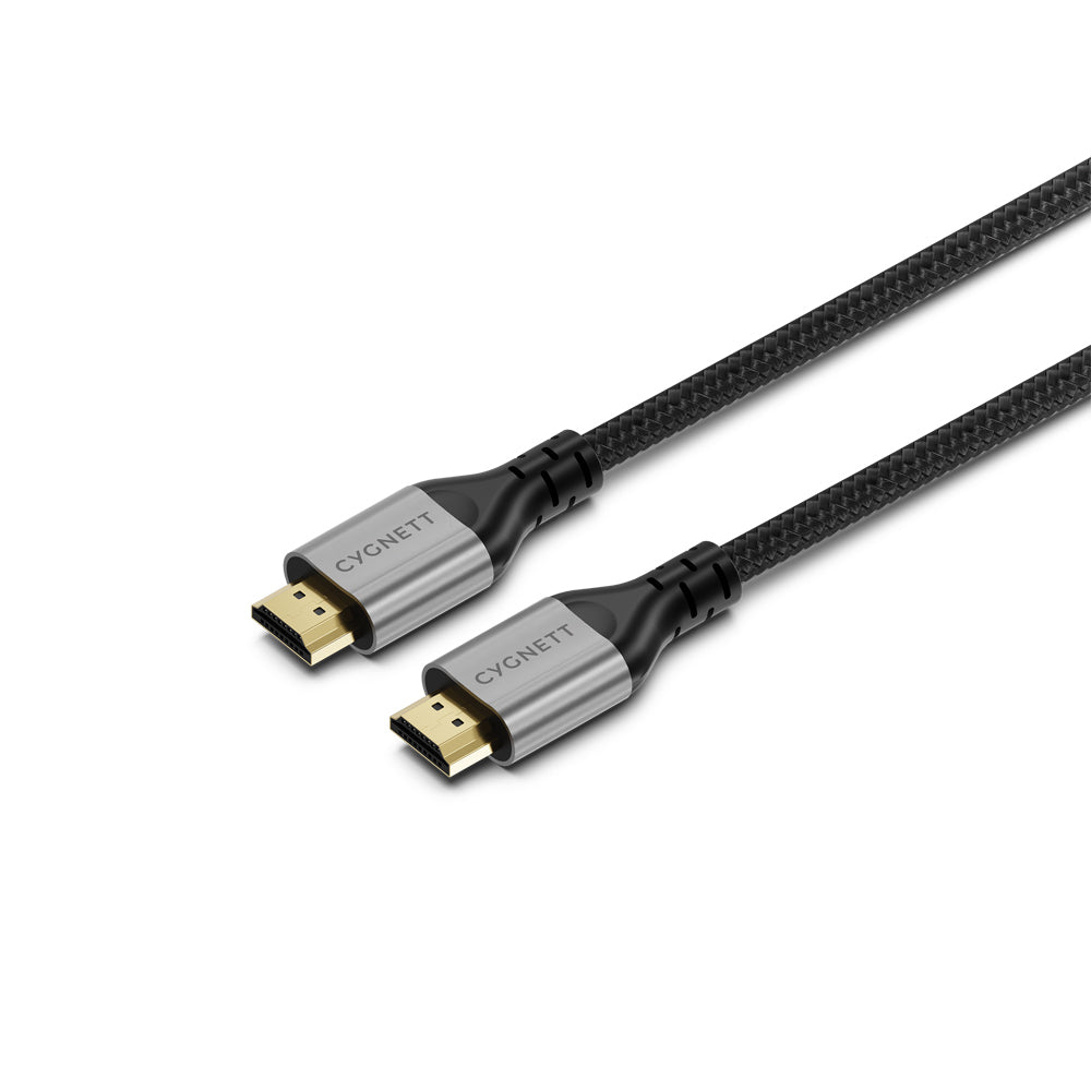 2PK Cygnett Unite 8K Resolution HDMI to HDMI Braided Cable 1.5m - Black