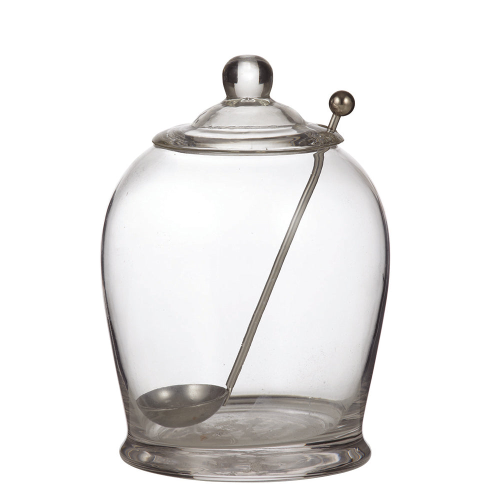 2PK Davis & Waddell Olive Jar w/ Stainless Steel Spoon 10x15cm - Clear