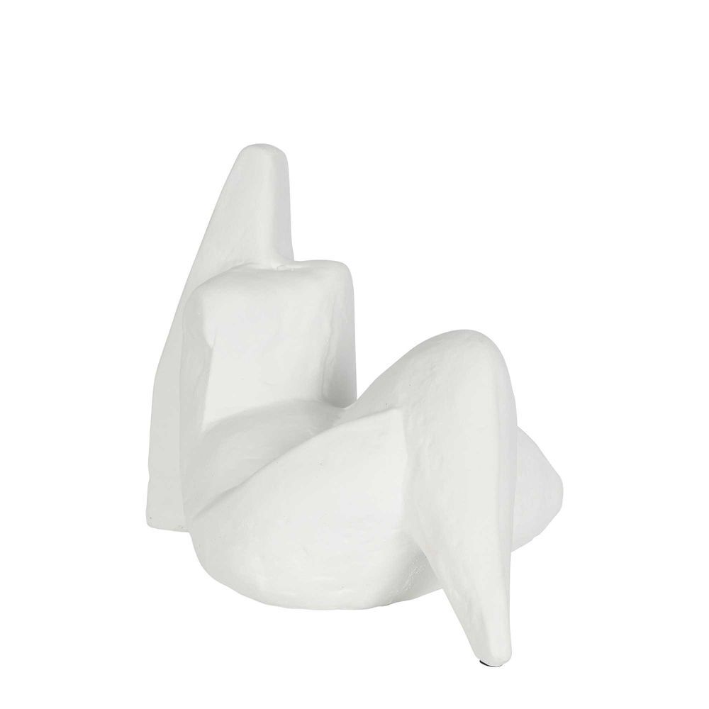 Belle Henry Polyresin Sitting Statue Sculpture Home Decor 26cm - White