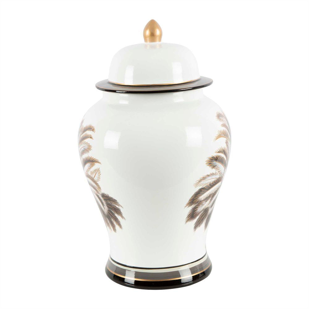 Belle Montane Porcelain Ginger Jar w/ Lid Large 48x26cm - Brown