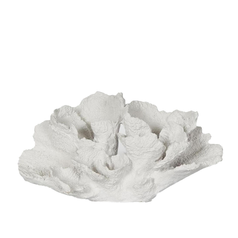 Belle Polyresin Laguna Coral Sculpture 26.5x14.5cm - White