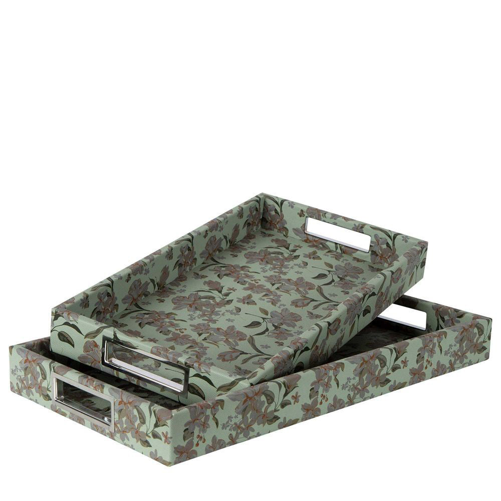 2x 2pc Belle Hunter Tray Home/Kitchen Decorative Serveware - Green