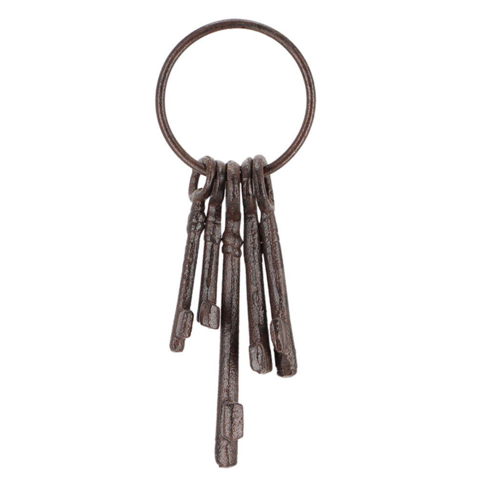 Esschert Design Decorative Key Ring Small Cast Iron 21.5cm Brown