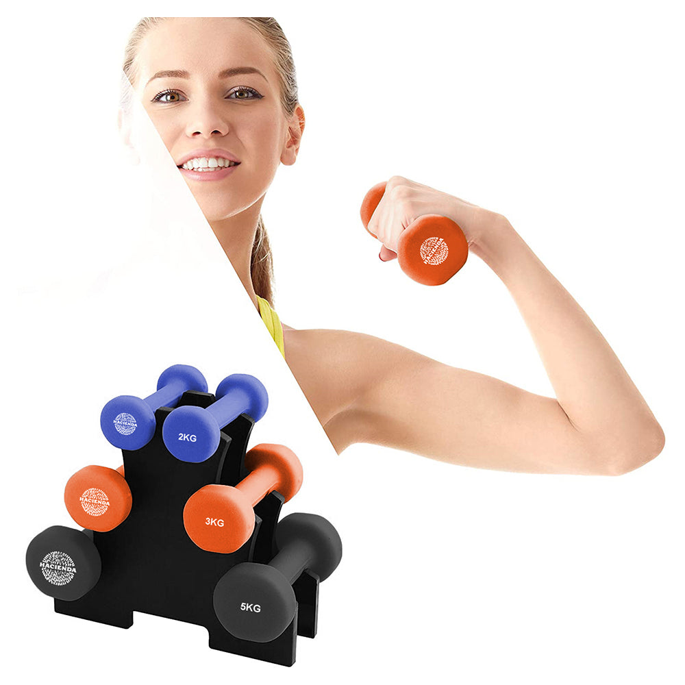 Hacienda 7-Piece 20kg Weighted Dumbbell Set