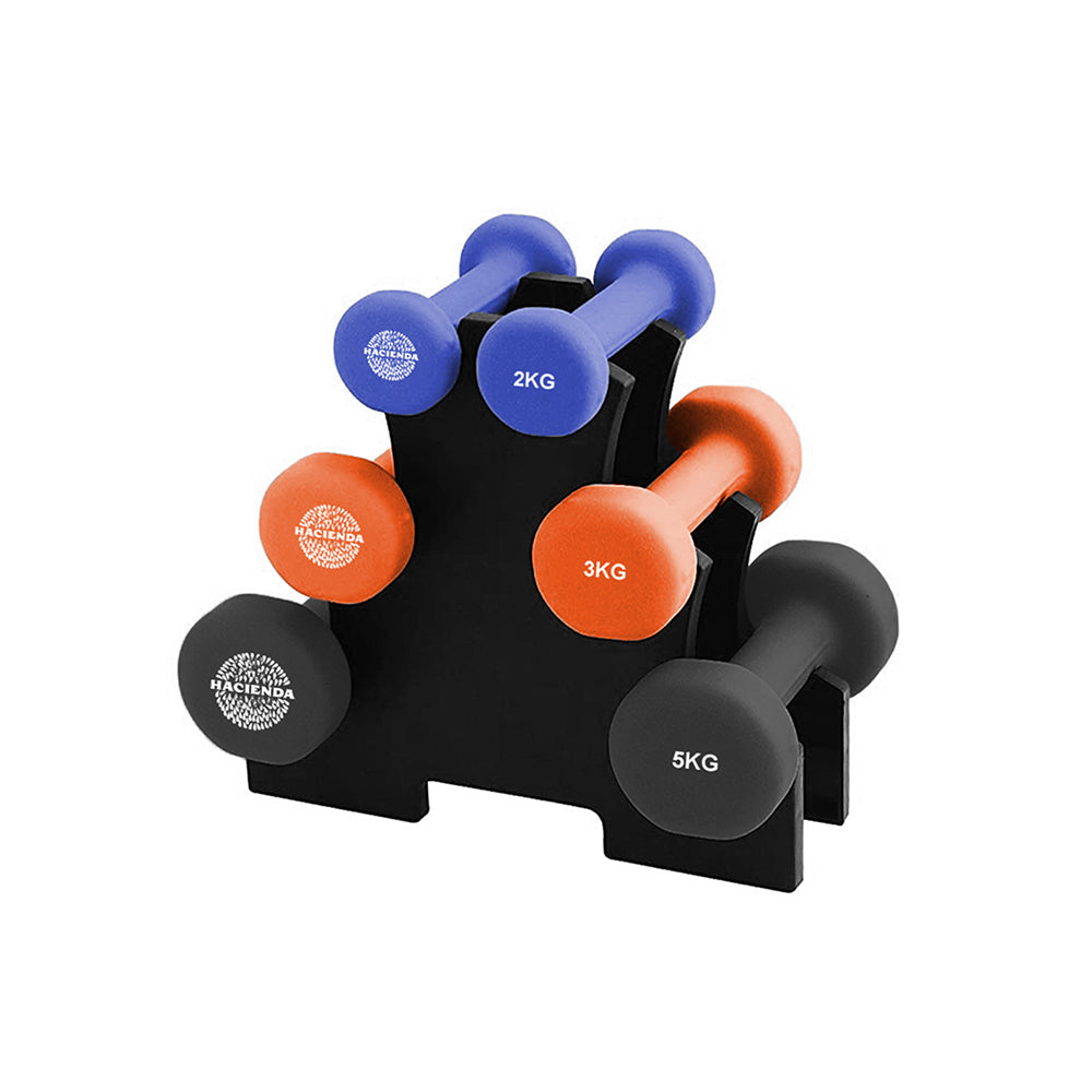 Hacienda 7-Piece 20kg Weighted Dumbbell Set