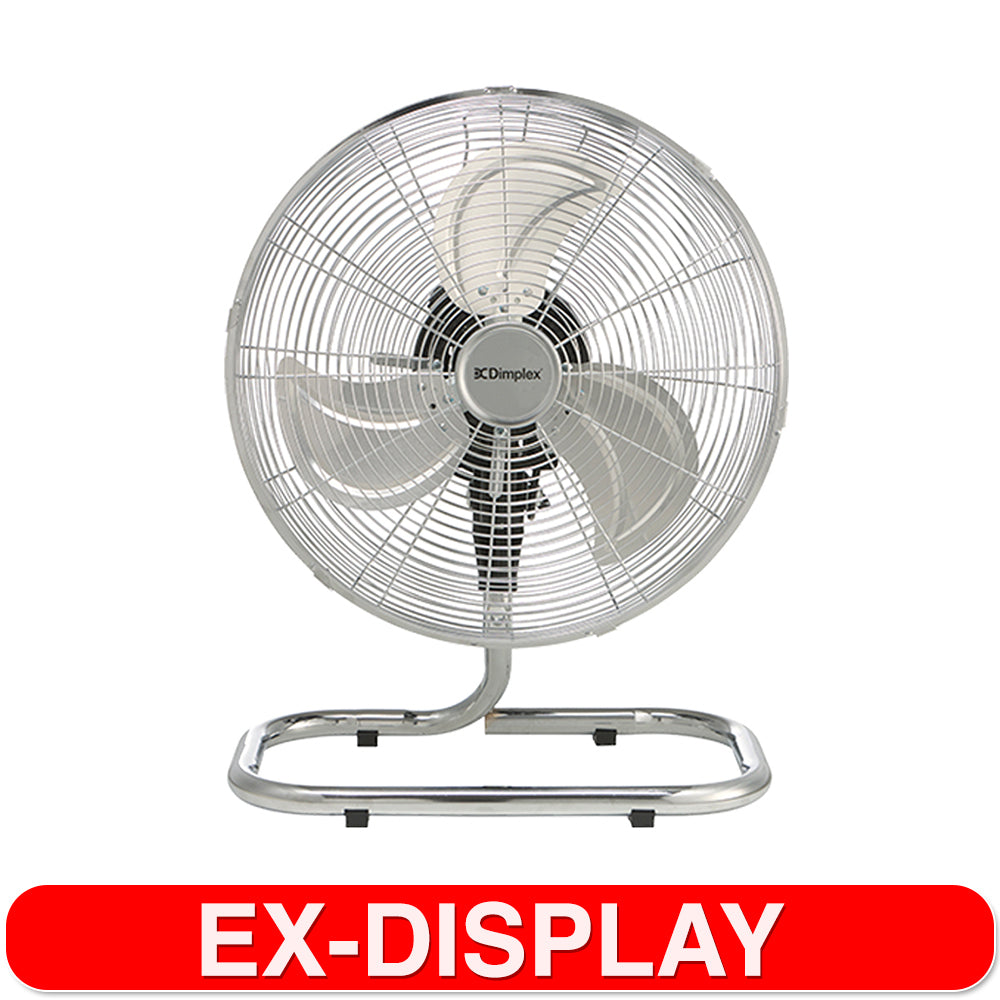 Dimplex DCFF40CH High-Velocity 44.5cm Oscillating Floor Fan - Chrome
