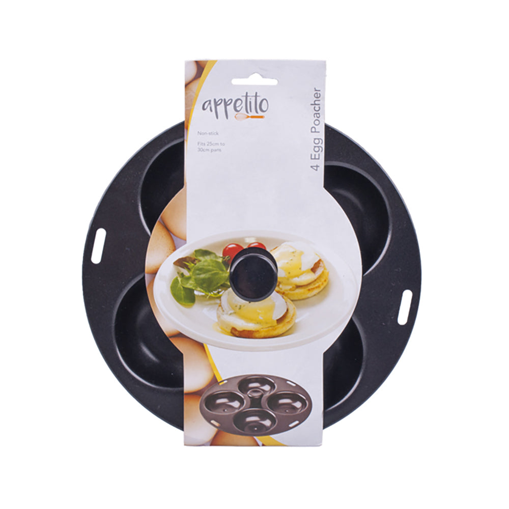 2PK Appetito N/S 4 Cup Egg Poacher Insert 22Cm Diameter Home Kitchen Cooking