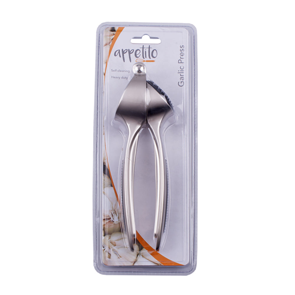 Appetito Garlic Press With Self-Cleaning Home Kitchen Cooking