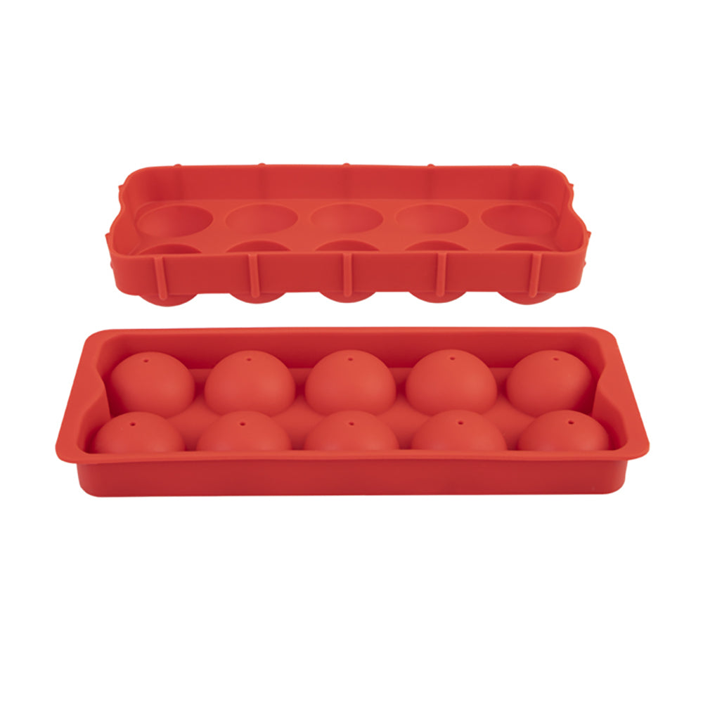 2PK Appetito Silicone Round Ice Cube Tray Home Kitchen Cooking Tool