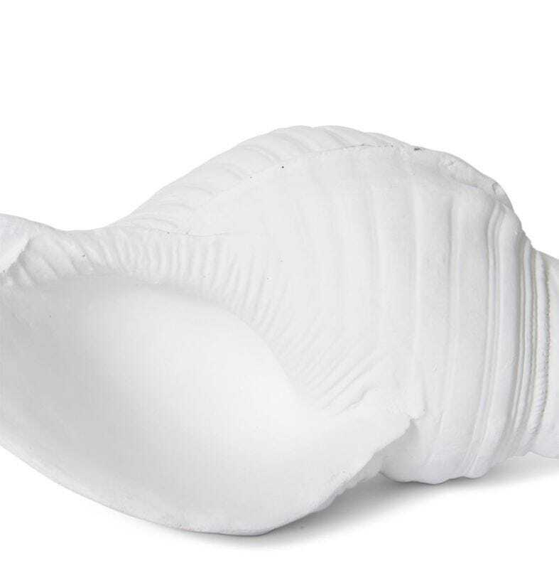 E Style 25cm Resin Conch Shell Sculpture - White