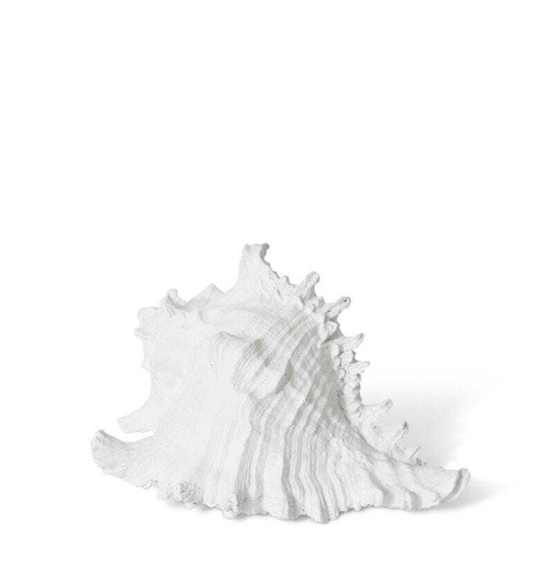 E Style 20cm Resin Murex Shell Sculpture - White