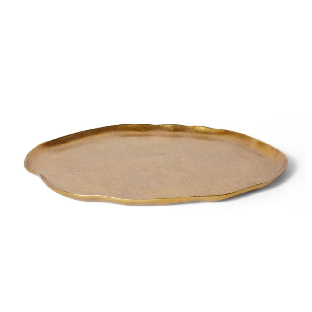 E Style Decor Abelia Decorative Tray Tabletop Home Display 52cm Round Gold