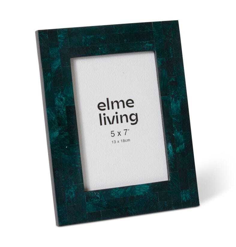 E Style Emerson Resin/Glass/MDF 5x7" Photo Frame - Green