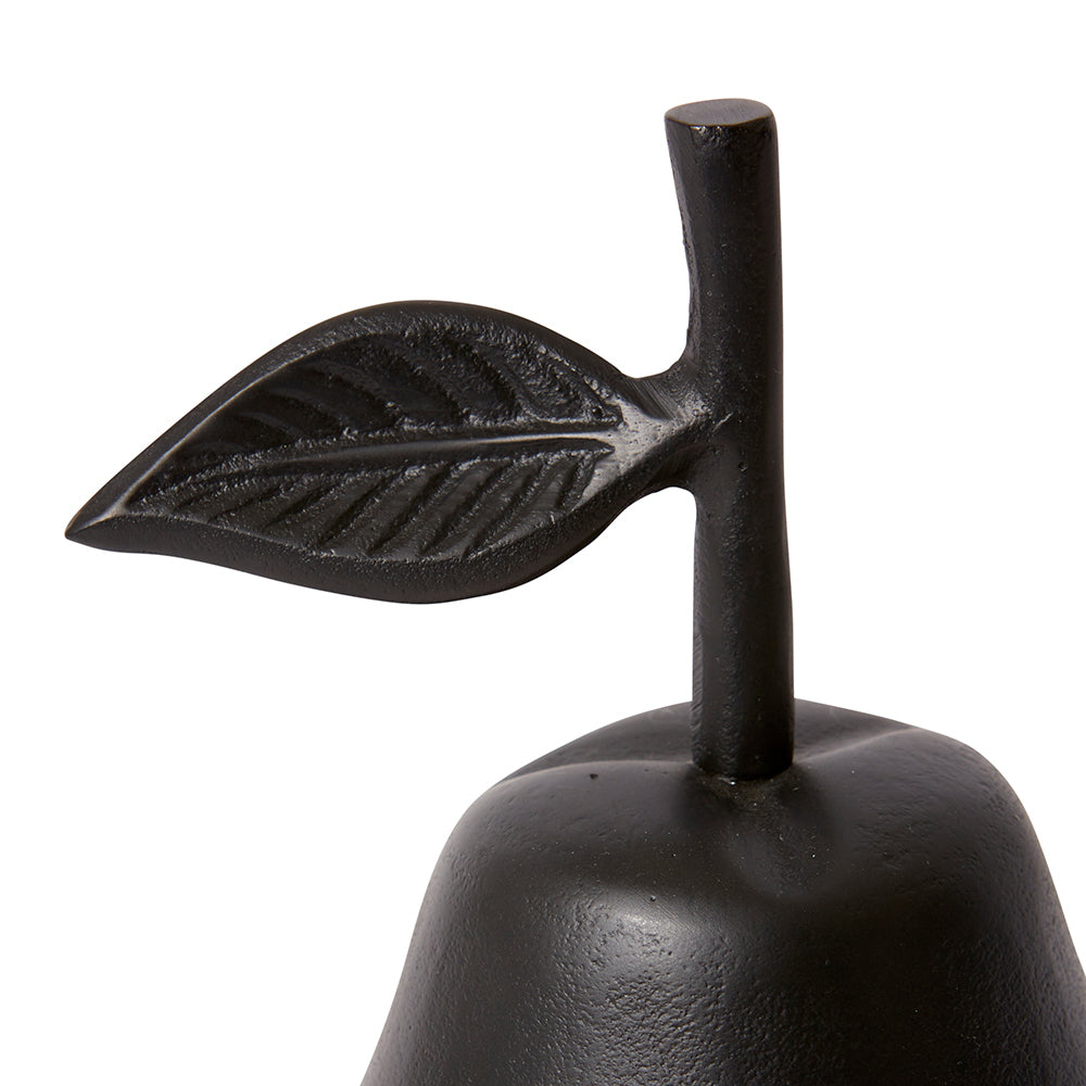 E Style Pear Home Decorative Sculpture Black - 13 x 13 x 22cm