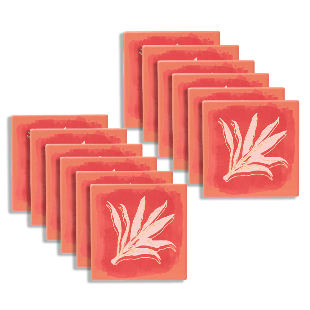 12PK Splosh Desert Dunes 11cm Flower Ceramic Coaster Square