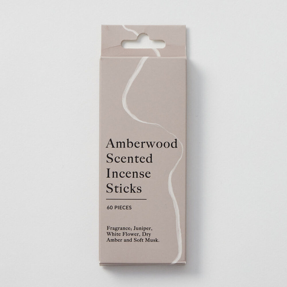 4x 60pc Pilbeam Living Amberwood Scent Incense Stick Aroma Calm Fragrance 13cm