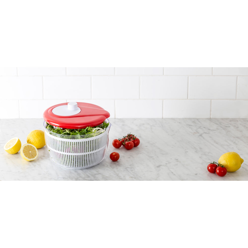 Davis & Waddell Salad Spinner Bowl 25x18cm - White/Red