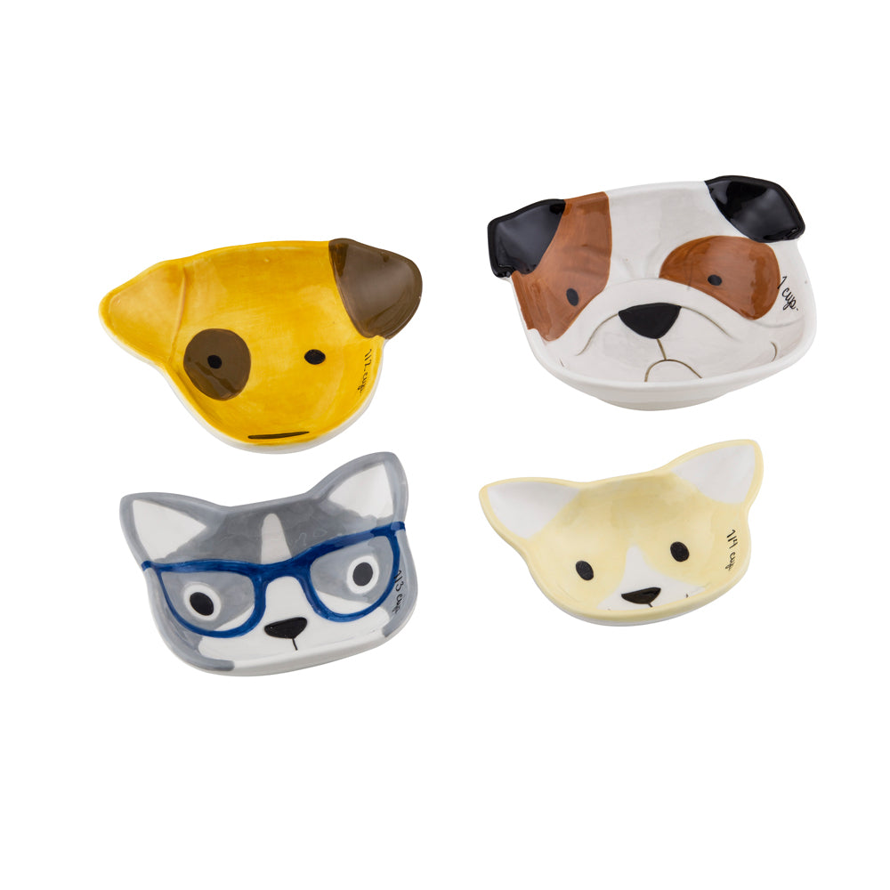 4pc Davis & Waddell Dog Squad Measuring Cups Set 11x5.5cm
