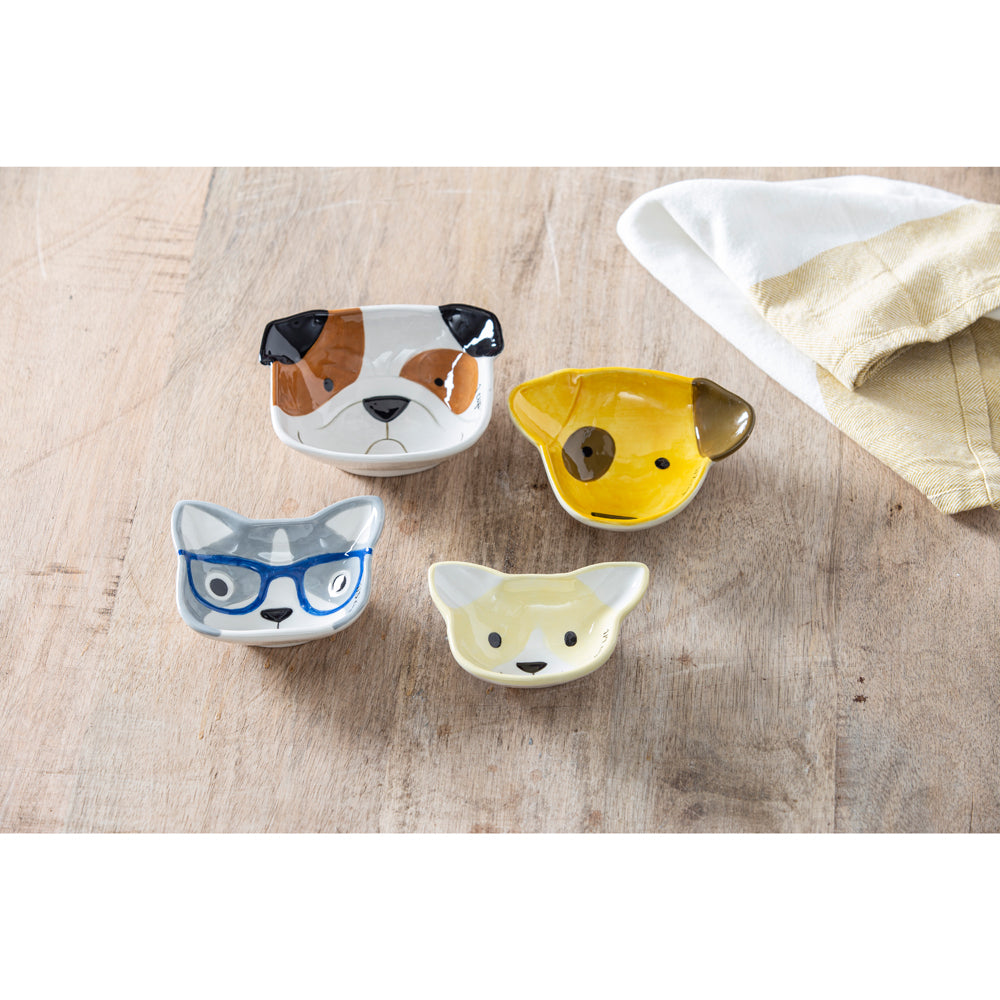 4pc Davis & Waddell Dog Squad Measuring Cups Set 11x5.5cm