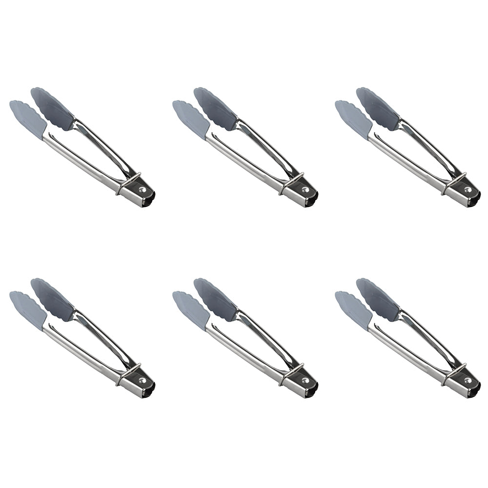 6PK Davis & Waddell Mini Silicone Tongs 18cm - Assorted