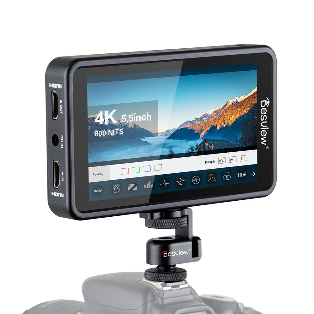 Desview 5.5in Lightweight Touch Screen Monitor w/ LUTs For Camera Black