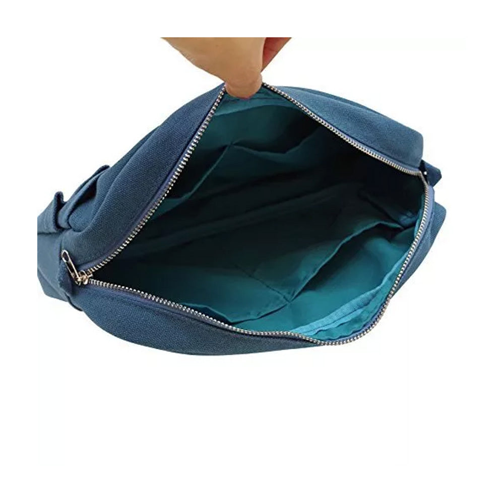 Delfonics Cotton Inner Carry Bag Pouch Medium 26.5cm - Blue Grey