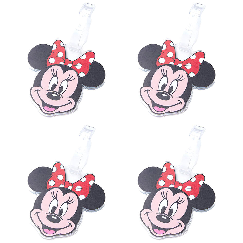 4PK Disney Luggage Tag Suitcase Identity Label - Minnie Mouse