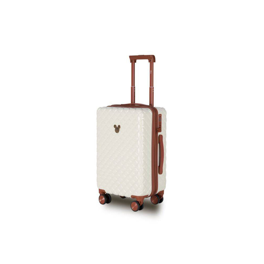 Disney Mickey 54cm Suitcase Luggage Trolley Case - Ivory/Tan