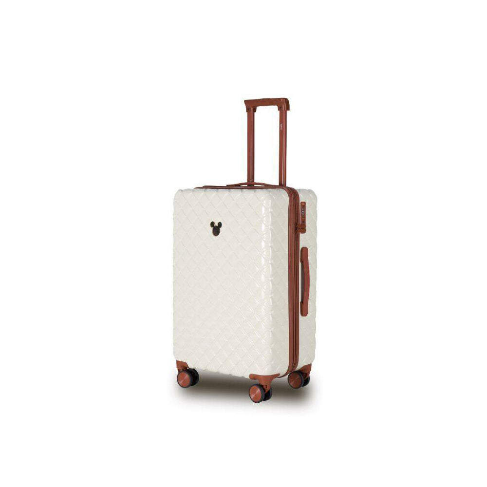 Disney Mickey 66cm Suitcase Luggage Trolley Case - Ivory/Tan