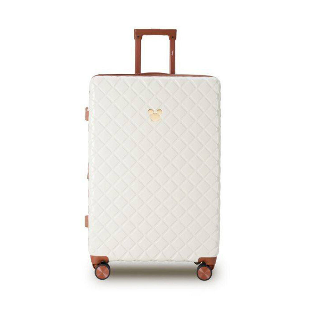 Disney Mickey 76cm Suitcase Luggage Trolley Case - Ivory/Tan