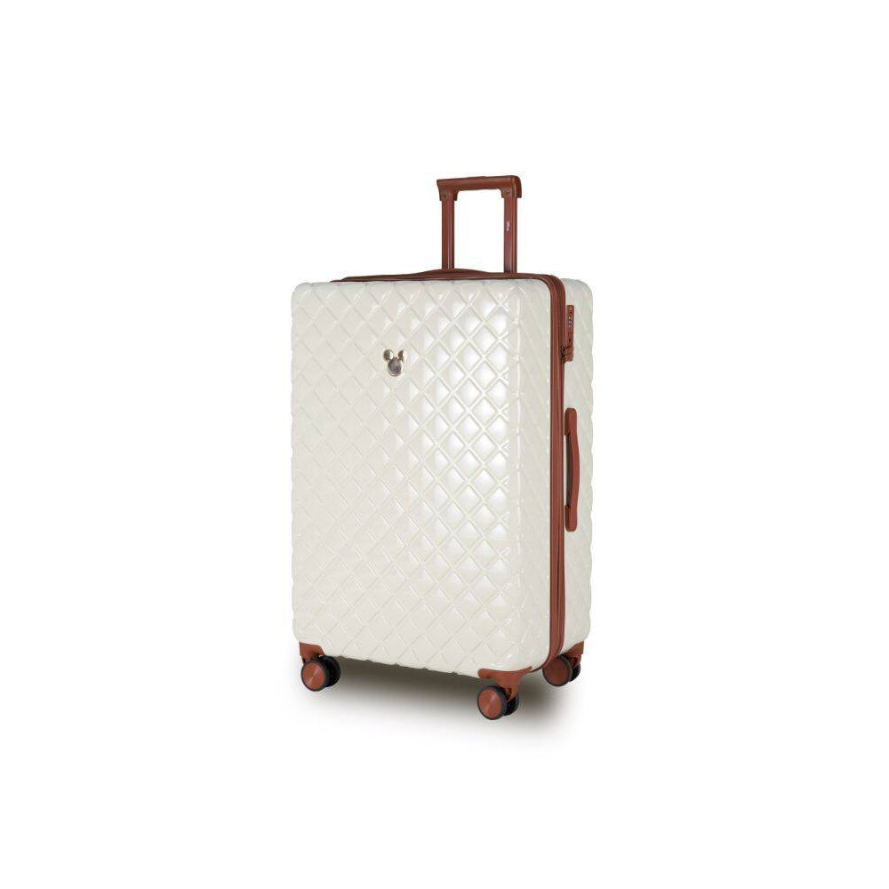 Disney Mickey 76cm Suitcase Luggage Trolley Case - Ivory/Tan