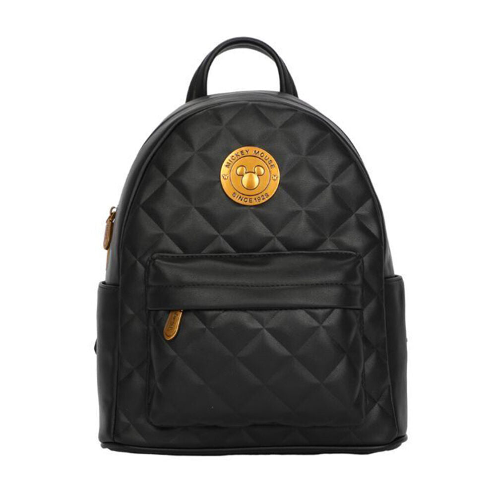 Disney Mickey PU Backpack Kids/Children Quilted Rucksack Bag - Black