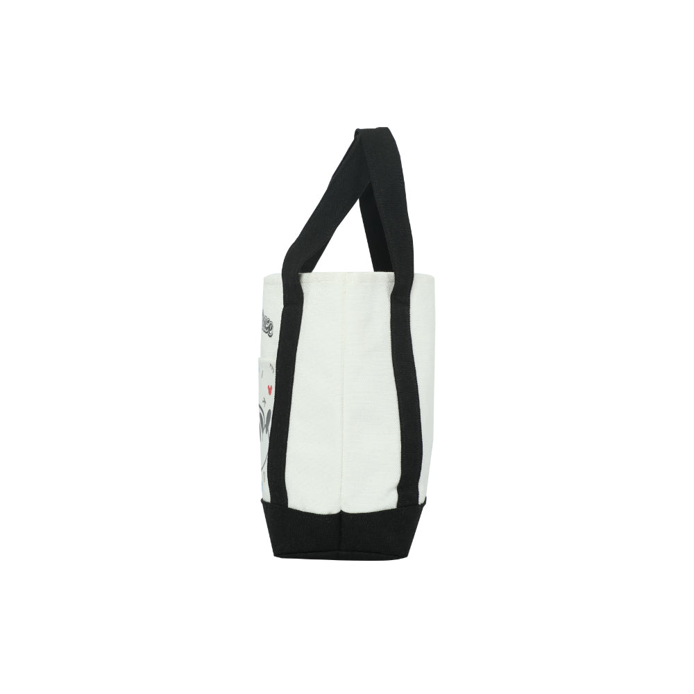Disney Mickey Mouse Canvas Shopper Bag - White/Black
