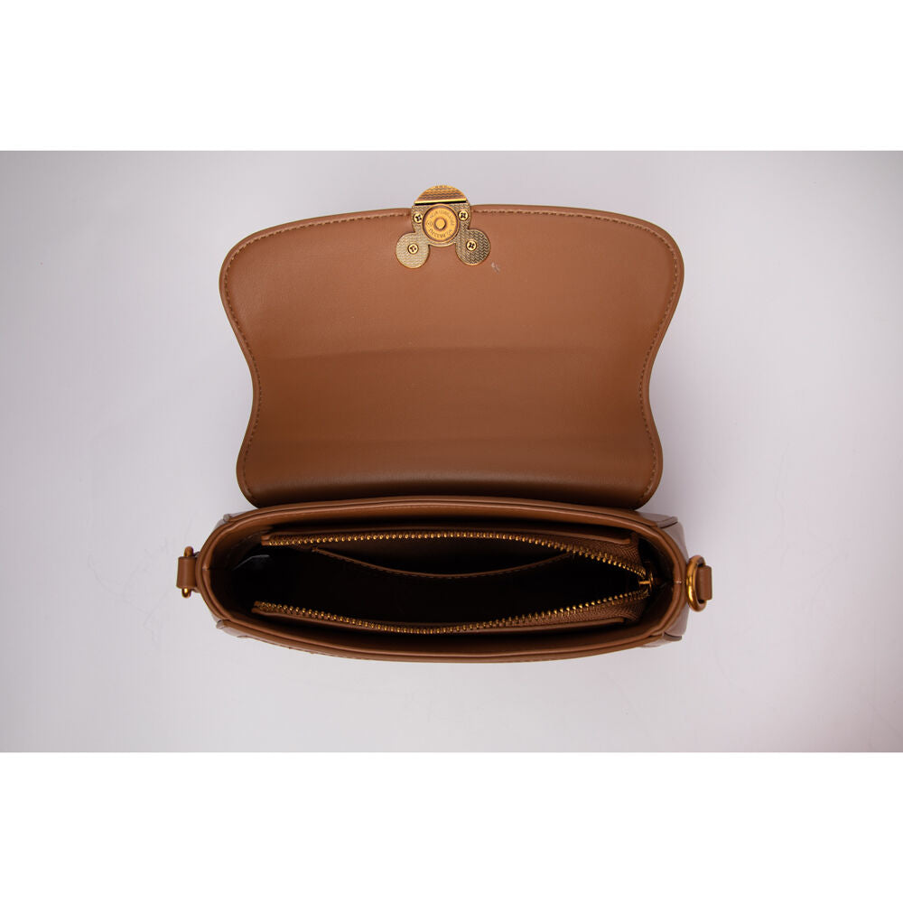 Disney Mickey PU Leather Shoulder Handbag 22x13.5cm - Brown