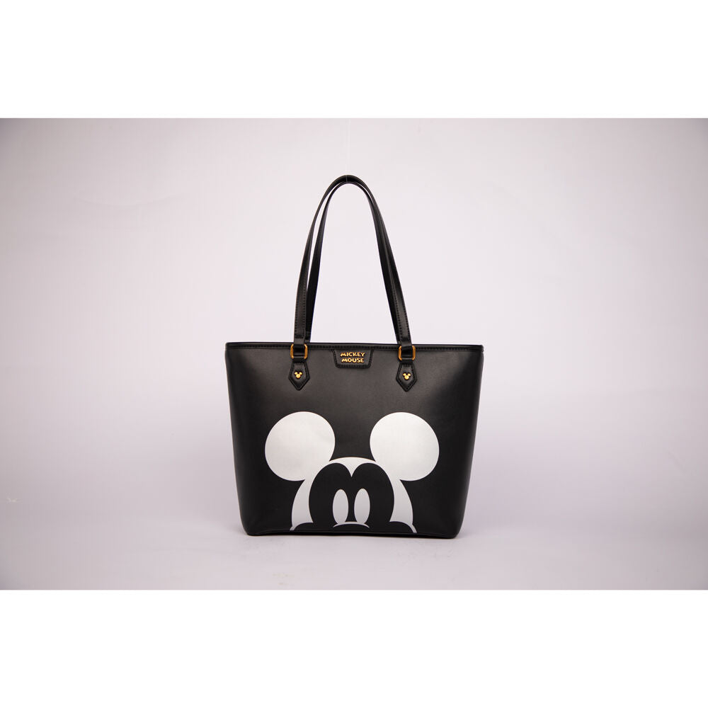 Disney Mickey Large PU Leather Tote Handbag 37x27cm - Black