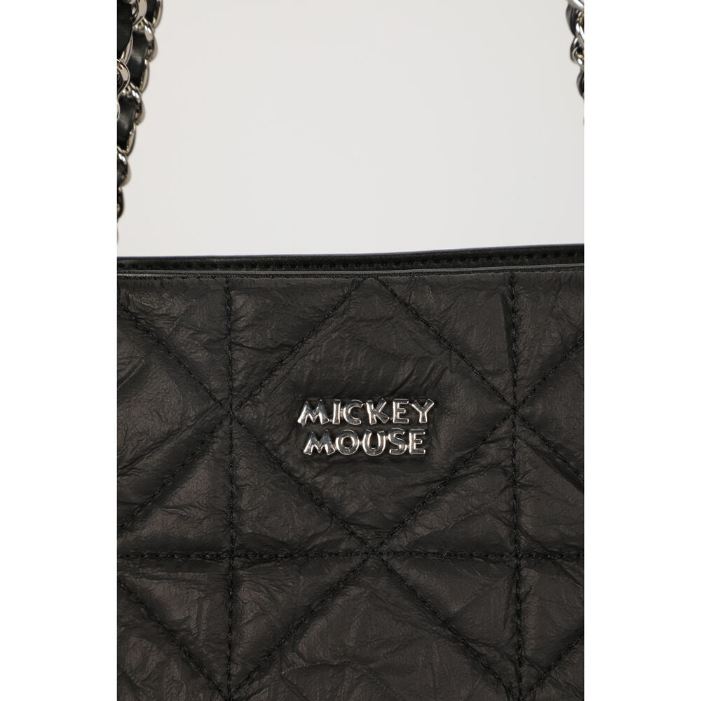 Disney Mickey Large Quilted Tote Handbag 35x27cm - Black