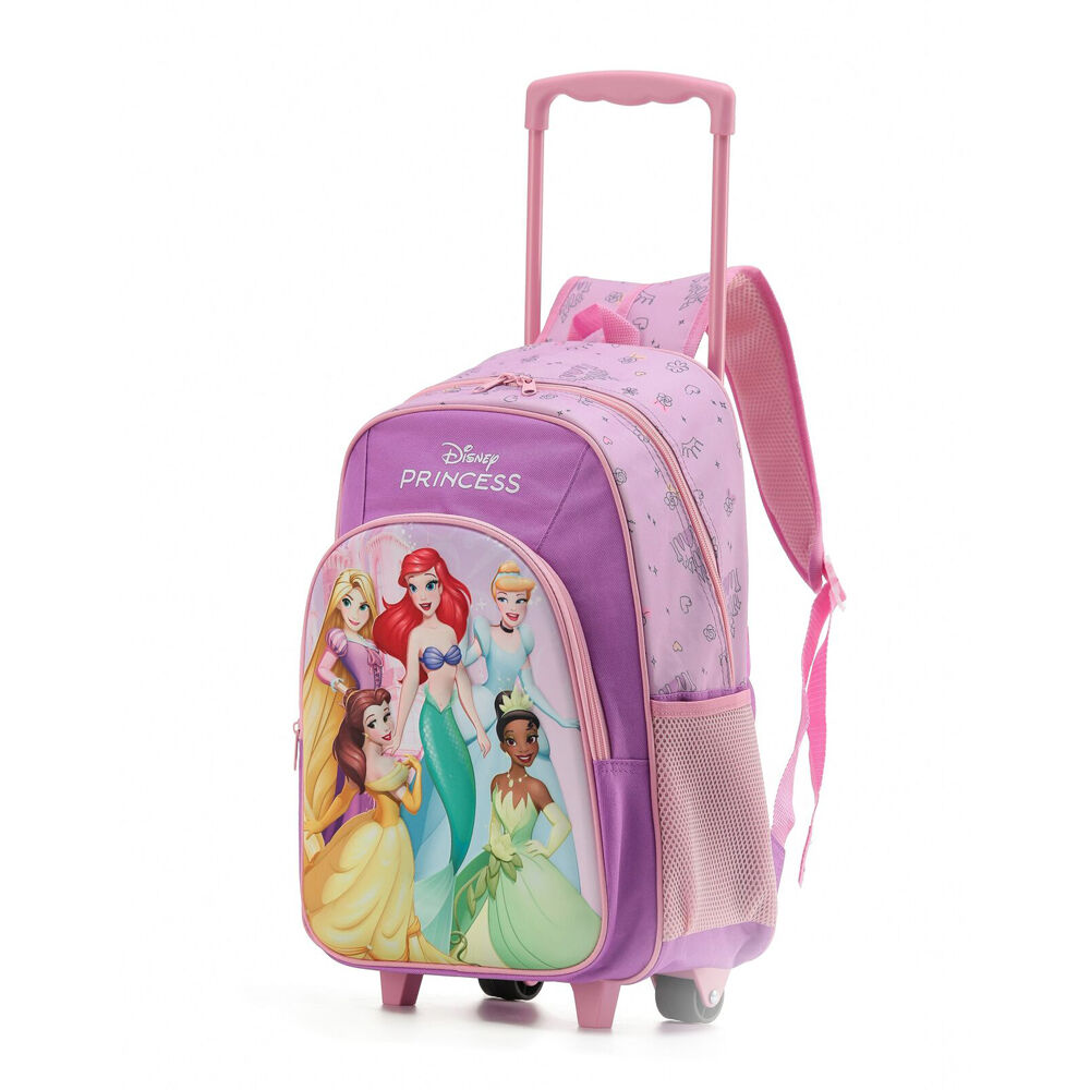 Disney Princesses 17 In Girls School Trolley Wheeled Backpack Kids 3y+