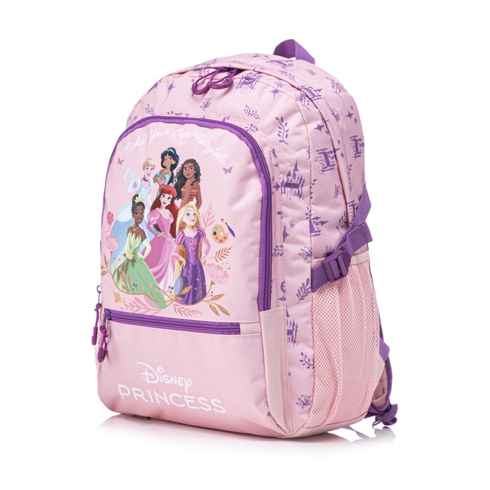 Disney Princesses Teen Backpack Kids School Bag Pink/Purple 44cm